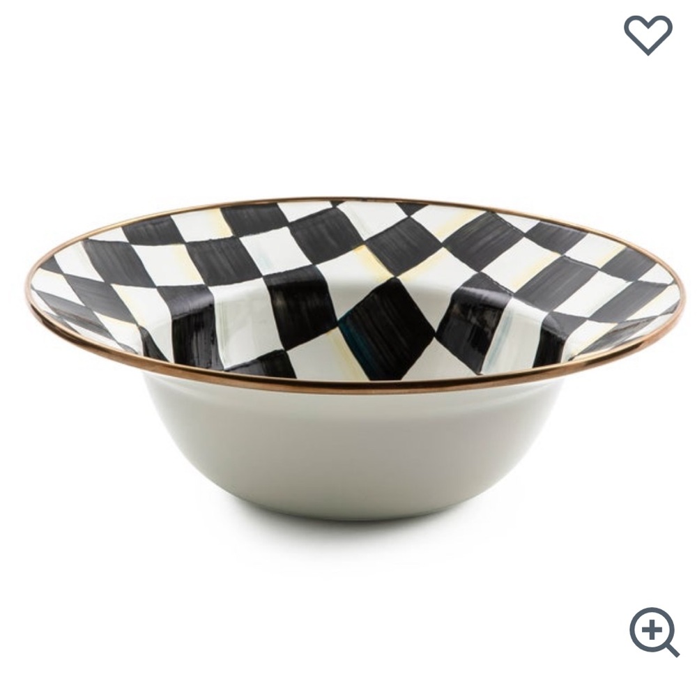 Mackenzie Childs Courtly Check Serving Bowl
